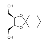 2R,3S-2,3-O-cyclohexylidene-butan-1,2,3,4-tetrol结构式