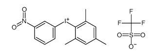 mesityl(3-nitrophenyl)iodonium trifluoromethanesulfonate结构式