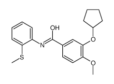 3-cyclopentyloxy-4-methoxy-N-(2-methylsulfanylphenyl)benzamide Structure