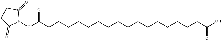 18-((2,5-二氧代吡咯烷-1-基)氧基)-18-氧代十八烷酸结构式