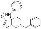 顺-3-甲基-4-(苯基氨基)-1-(苯基甲基)-4-哌啶甲酸甲酯结构式