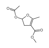 methyl 5-(acetyloxy)-2-methyl-4,5-dihydrofuran-3-carboxylate结构式