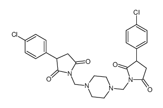 3-(4-chlorophenyl)-1-[[4-[[3-(4-chlorophenyl)-2,5-dioxopyrrolidin-1-yl]methyl]piperazin-1-yl]methyl]pyrrolidine-2,5-dione结构式