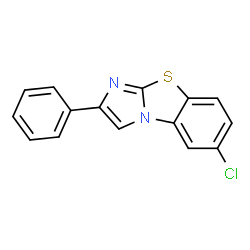 6-CHLORO-2-PHENYLIMIDAZO[2,1-B]BENZOTHIAZOLE结构式