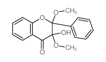 4H-1-Benzopyran-4-one,2,3-dihydro-3-hydroxy-2,3-dimethoxy-2-phenyl-结构式