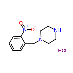 1-(2-Nitrobenzyl)piperazine hydrochloride (1:1) Structure