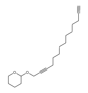 1-(2-tetrahydropyranyloxy)tetradeca-2,13-diyne结构式