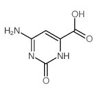 4-Pyrimidinecarboxylicacid, 6-amino-1,2-dihydro-2-oxo-结构式