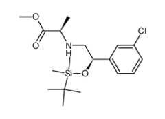 methyl (2R)-2-{[(2R)-2-{[tert-butyl(dimethyl)silyl]oxy}-2-(3-chlorophenyl)ethyl]amino}propanoate结构式