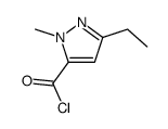1H-Pyrazole-5-carbonyl chloride, 3-ethyl-1-methyl- (9CI)结构式