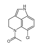 1-(6-chloro-3,4-dihydropyrrolo[4,3,2-de]quinolin-5(1H)-yl)ethan-1-one结构式