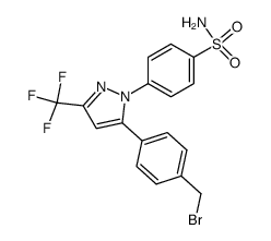 4-[5-(4-bromomethylphenyl)-3-trifluoromethyl-1H-pyrazol-1-yl]benzenesulfonamide Structure