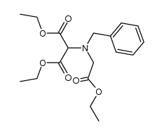 (ethoxycarbonylmethyl-benzyl-amino)-malonic acid diethyl ester Structure