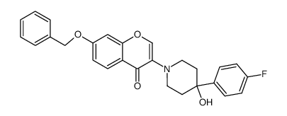 7-Benzyloxy-3-[4-(4-fluoro-phenyl)-4-hydroxy-piperidin-1-yl]-chromen-4-one Structure