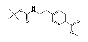 Benzoic acid, 4-[2-[[(1,1-dimethylethoxy)carbonyl]amino]ethyl]-, Methyl ester Structure