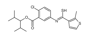 2,4-dimethylpentan-3-yl 2-chloro-5-[(2-methylthiophene-3-carbothioyl)amino]benzoate结构式