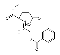 (4S)-4-[(2-benzoylsulfanylacetyl)amino]-5-methoxy-5-oxopentanoate结构式