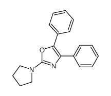 4,5-diphenyl-2-pyrrolidin-1-yl-1,3-oxazole结构式