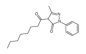 5-methyl-4-octanoyl-2-phenyl-4H-pyrazol-3-one结构式