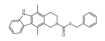 phenylmethyl 5,11-dimethyl-1,2,3,4-tetrahydropyrido[4,3-b]carbazole-2-carboxylate Structure