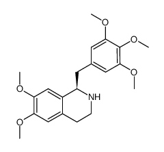 (R)-6,7-dimethoxy-1-(3',4',5'-trimethoxybenzyl)-1,2,3,4-tetrahydroisoquinoline结构式