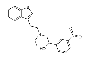 N-ethyl-N-<2-(benzothien-3-yl)ethyl>-N-<2-hydroxy-2-(3-nitrophenyl)ethyl>amine结构式