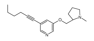 3-hex-1-ynyl-5-[[(2S)-1-methylpyrrolidin-2-yl]methoxy]pyridine结构式