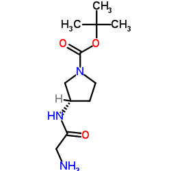 2-Methyl-2-propanyl (3S)-3-(glycylamino)-1-pyrrolidinecarboxylate Structure