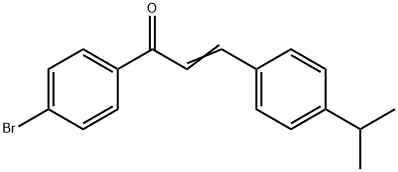 (2E)-1-(4-bromophenyl)-3-[4-(propan-2-yl)phenyl]prop-2-en-1-one structure