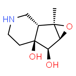 5aH-Oxireno[4,5]cyclopenta[1,2-c]pyridine-5a,6-diol,octahydro-1a-methyl-,[1aR-(1a-alpha-,1b-bta-,5a-bta-,6-bta-,6a-alpha-)]-(9CI)结构式