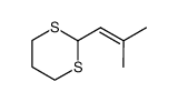 2-(2-methylprop-1-en-1-yl)-1,3-dithiane结构式