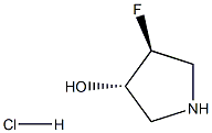 trans-4-Fluoropyrrolidin-3-ol hydrochloride Structure