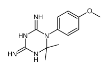2,4-diamino-5,6-dihydro-6,6-dimethyl-5-(4'-methoxyphenyl)-s-triazine结构式