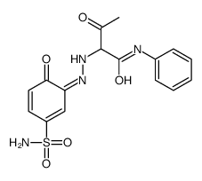 4-Hydroxy-3-[[2-oxo-1-(phenylcarbamoyl)propyl]azo]benzenesulfonamide结构式