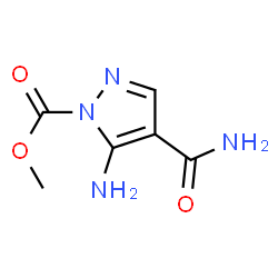 1H-Pyrazole-1-carboxylic acid,5-amino-4-(aminocarbonyl)-,methyl ester Structure