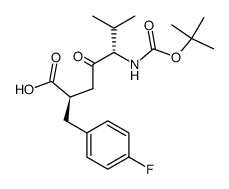 (αR)-α-[(3S)-3-(tert-Butyloxycarbonylamino)-4-Methyl-2-oxopentyl]-4-fluoro-benzenepropanoic Acid结构式