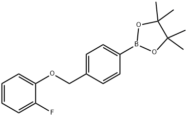 4-(2-氟苯氧基甲基)苯基硼酸频哪醇酯结构式