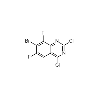 7-bromo-2,4-dichloro-6,8-difluoroquinazoline Structure