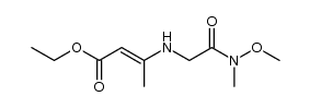ethyl 3-((N-methoxy-N-methylcarbamoyl)methylamino)crotonate Structure