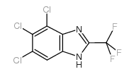 5,6,7-TRICHLORO-2-TRIFLUOROMETHYLBENZIMIDAZOLE结构式