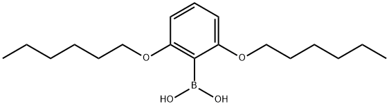 Boronic acid, B-[2,6-bis(hexyloxy)phenyl]-结构式