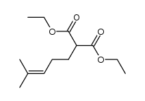 diethyl 2-(4-methylpent-3-en-1-yl)malonate结构式