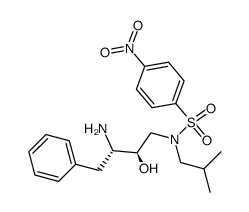 N-(3S-amino-2R-hydroxy-4-phenylbutyl)-N-isobutyl-4-nitro-benzenesulfonamide hydrochloride结构式