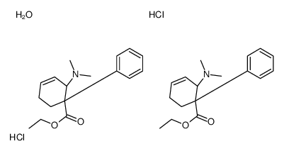 ethyl (1S,2R)-2-(dimethylamino)-1-phenylcyclohex-3-ene-1-carboxylate,hydrate,dihydrochloride结构式