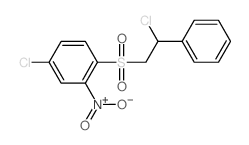 Benzene,4-chloro-1-[(2-chloro-2-phenylethyl)sulfonyl]-2-nitro- Structure