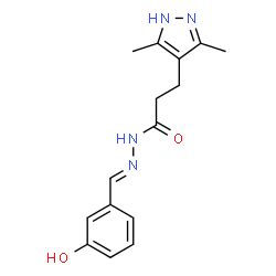 (E)-3-(3,5-dimethyl-1H-pyrazol-4-yl)-N-(3-hydroxybenzylidene)propanehydrazide picture