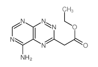 Pyrimido[5,4-e]-1,2,4-triazine-3-aceticacid, 5-amino-, ethyl ester Structure
