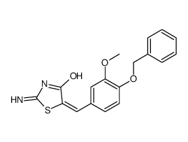 (5E)-2-Amino-5-[4-(benzyloxy)-3-methoxybenzylidene]-1,3-thiazol-4 (5H)-one Structure