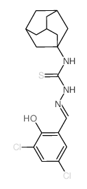 3-(1-adamantyl)-1-[(3,5-dichloro-6-oxo-1-cyclohexa-2,4-dienylidene)methylamino]thiourea Structure