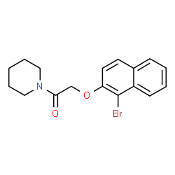 1-{[(1-bromo-2-naphthyl)oxy]acetyl}piperidine结构式